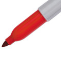 Fine Tip Permanent Marker, Fine Bullet Tip, Red, Dozen - VISSAN30002B