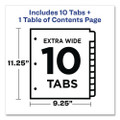 Customizable Toc Ready Index Multicolor Dividers, 10-tab, Letter - VISAVE11165