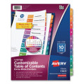 Customizable Toc Ready Index Multicolor Dividers, 10-tab, Letter - VISAVE11165