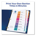 Customizable Toc Ready Index Multicolor Dividers, 8-tab, Letter - VISAVE11163