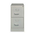 Two-drawer Economy Vertical File, Letter-size File Drawers, 15" X 26.5" X 28.37", Light Gray