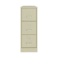 Three-drawer Economy Vertical File, Letter-size File Drawers, 15" X 22" X 40.19", Putty