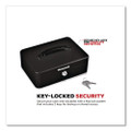Standard Cash Box, 9.8 X 7.3 X 4.1, Steel, Black