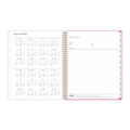 Roosevelt Pink Academic Weekly/monthly Planner, Floral Artwork, 11" X 8.5", Pink/gray Cover, 12-month (july-june): 2024-2025