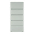 Lateral File, 5 Legal/letter-size File Drawers, Light Gray, 30" X 18.62" X 67.62"