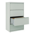 Lateral File, 4 Legal/letter-size File Drawers, Light Gray, 30" X 18.62" X 52.5"