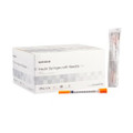 Standard Insulin Syringe with Needle McKesson 1 mL 1/2 Inch 27 Gauge NonSafety Regular Wall