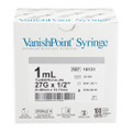 Safety Tuberculin Syringe with Needle VanishPoint® 1 mL 1/2 Inch 27 Gauge Retractable Safety Needle Regular Wall Safety Tuberculin Syringe with Needle VanishPoint® 1 mL 1/2 Inch 27 Gauge Retractable Safety Needle Regular Wall