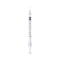 Safety Tuberculin Syringe with Needle Sol-Care 1 mL 1/2 Inch 30 Gauge Retractable Safety Needle Regular Wall