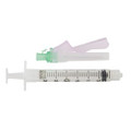 Safety Hypodermic Syringe with Needle Eclipse 3 mL 1-1/2 Inch 21 Gauge Hinged Safety Needle Regular Wall