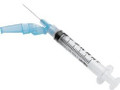 Safety Hypodermic Syringe with Needle Needle-Pro® EDGE 3 mL 1-1/2 Inch 22 Gauge Hinged Safety Needle Regular Wall