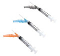 Safety Hypodermic Syringe with Needle Needle-Pro® EDGE 3 mL 1 Inch 25 Gauge Hinged Safety Needle Regular Wall