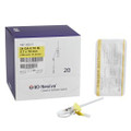 Closed IV Catheter Nexiva 24 Gauge 3/4 Inch Vialon Biomaterial Winged Hub Blood Control