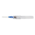 Peripheral IV Catheter TrueSafe 18 Gauge 1.16 Inch PTFE Straight Hub Non Blood Control Push Button Safety
