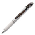 Energel Rtx Gel Pen, Retractable, Medium 0.7 Mm, Black Ink, White/black Barrel