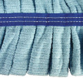 Microfiber Tube Wet Mops, Large, 5" Headband, Blue, 12/carton