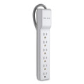 Home/office Surge Protector W/rotating Plug, 6 Outlets, 8 Ft Cord, 720j, White