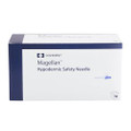 Safety Hypodermic Needle Magellan 5/8 Inch Length 23 Gauge Regular Wall Sliding Safety Needle