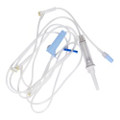 Primary IV Administration Set Interlink Gravity 3 Ports 10 Drops / mL Drip Rate Without Filter 110 Inch Tubing Solution