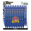 Z-grip Ballpoint Pen, Retractable, Medium 1 Mm, Blue Ink, Clear Barrel, 24/pack