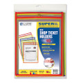 Stitched Shop Ticket Holders, Neon, Assorted 5 Colors, 75", 9 X 12, 10/pack