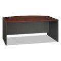 Series C Collection Bow Front Desk, 71.13" X 36.13" X 29.88", Hansen Cherry/graphite Gray