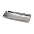 Needle Saucer Stainless Steel, Rectangular Shaped, Smooth, and Contoured