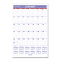 Monthly Wall Calendar With Ruled Daily Blocks, 15.5 X 22.75, White Sheets, 12-month (jan To Dec): 2022