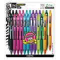 Z-grip Ballpoint Pen, Retractable, Medium 1 Mm, Assorted Artistic Ink Colors, Clear Barrel, 24/pack Z-grip Ballpoint Pen, Retractable, Medium 1 Mm, Assorted Artistic Ink Colors, Clear Barrel, 24/pack