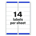 Matte Clear Easy Peel Mailing Labels W/ Sure Feed Technology, Laser Printers, 1.33 X 4, Clear, 14/sheet, 50 Sheets/box