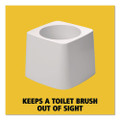 Commercial-grade Toilet Bowl Brush Holder, White