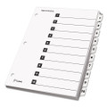 Onestep Printable Table Of Contents And Dividers, 10-tab, 1 To 10, 11 X 8.5, White, 1 Set