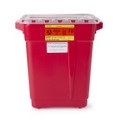 Sharps Container BD Red Base 18-1/2 X 17-3/4 X 11-3/4 Inch Vertical Entry 9 Gallon