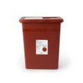 Sharps Container SharpSafety Red Base 17-3/4 H X 11 W X 15-1/2 D Inch Vertical Entry 8 Gallon Sharps Container SharpSafety Red Base 17-3/4 H X 11 W X 15-1/2 D Inch Vertical Entry 8 Gallon
