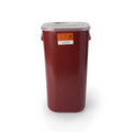 Sharps Container Sharps® Red Base 25-1/2 H X 13-1/2 W X 13-1/2 D Inch Horizontal Entry 16 Gallon Sharps Container Sharps® Red Base 25-1/2 H X 13-1/2 W X 13-1/2 D Inch Horizontal Entry 16 Gallon