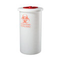Biohazard Waste Container Nalgene White Base 29 H X 13-1/4 Diameter Inch Vertical Entry 15 Gallon Biohazard Waste Container Nalgene White Base 29 H X 13-1/4 Diameter Inch Vertical Entry 15 Gallon