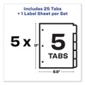 Print And Apply Index Maker Clear Label Dividers, 5 Color Tabs, Letter, 5 Sets - VISAVE11418