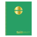 100% Recycled Monobright Monthly/weekly Planner, 11 X 8.5, Green/gold Cover, 12-month (july To June): 2024 To 2025