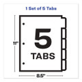 Print And Apply Index Maker Clear Label Plastic Dividers With Printable Label Strip, 5-tab, 11 X 8.5, Translucent, 1 Set
