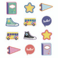 Assorted Colorful Cut-outs, 36-piece Set, We Stick Together: Hello School, 6" X 6", Multicolor Assorted Colorful Cut-outs, 36-piece Set, We Stick Together: Hello School, 6" X 6", Multicolor