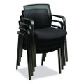 Elgar Fabric Guest Chair, 24.41 X 22.64 X 31.73, Black Seat, Black Back, Black Base