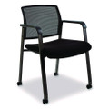 Elgar Fabric Guest Chair, 24.41 X 22.64 X 31.73, Black Seat, Black Back, Black Base