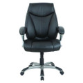 Fulford Bonded Leather High-back Manager's Chair, Supports Up To 275 Lb, 18.62 To 22.56 Seat Height, Black Seat/back/base