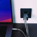35 W 2-port Gan Wall Charger, Black/gray