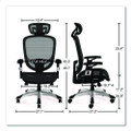 Minerva Ergonomic Mesh Swivel Task Chair, Supports Up To 275 Lb, 17.24 To 20.98 Seat Height, Gray Seat, Gray Back, Black Base