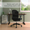 Kempton Ergonomic Fabric Mesh Swivel Task Chair, Supports Up To 275 Lb, 18.31 To 22.17 Seat Height, Black Seat/back/base