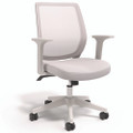 Wessex Ergonomic Fabric Mesh Swivel Task Chair, Supports Up To 275 Lb, 17.09 To 20.83 Seat Height, Gray Seat/back, White Base