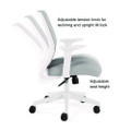 Wessex Ergonomic Fabric Mesh Swivel Task Chair, Supports Up To 275 Lb, 17.09 To 20.83 Seat Height, Gray Seat/back, White Base