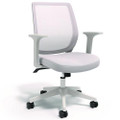 Wessex Ergonomic Fabric Mesh Swivel Task Chair, Supports Up To 275 Lb, 17.09 To 20.83 Seat Height, Gray Seat/back, White Base