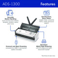 Ads-1300 Compact Desktop Scanner, 600 Dpi X 600 Dpi Optical Resolution, 20-sheet Duplex Auto Document Feeder